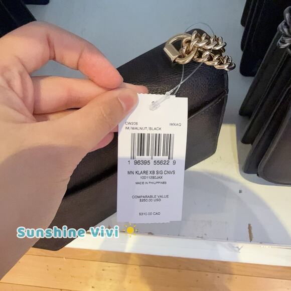 NWT Coach Mini Klare Crossbody Signature Canvas Bag CW206 Gold/Walnut/Black - Picture 4 of 10